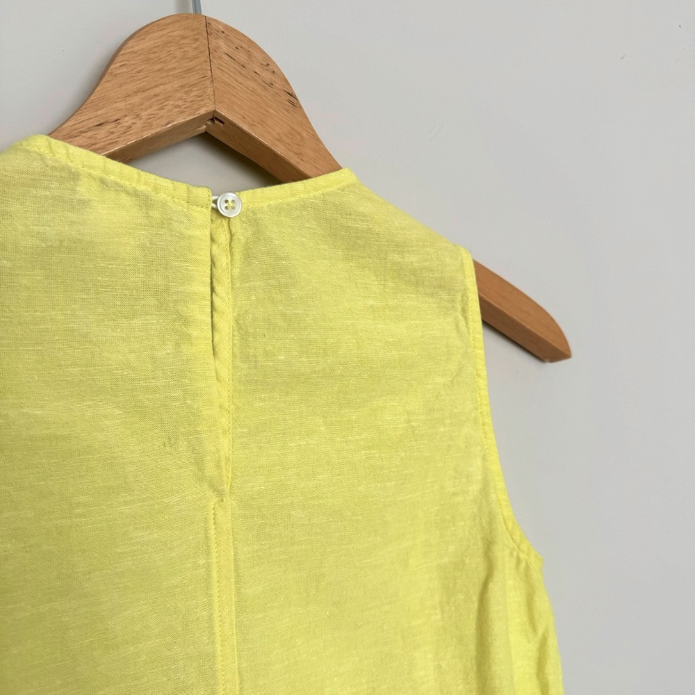 J Crew Geometric Embroidered Linen Top - Picture 4 of 5